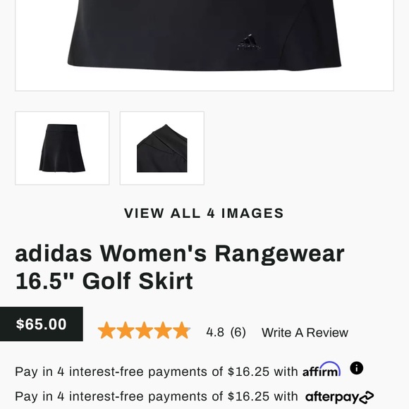 Adidas Golf Tennis Skirt skort climalite size 16 black - Picture 10 of 10